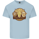 Free Kisses Animals Cow Monkey Giraffe Mens Cotton T-Shirt Tee Top Light Blue