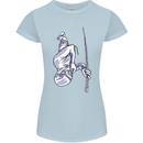 Freediving Chain Diver Scuba Diving Womens Petite Cut T-Shirt Light Blue