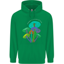 Freedom Is a State of Mind Magic Mushrooms Mens 80% Cotton Hoodie Irish Green