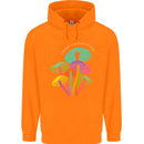 Freedom Is a State of Mind Magic Mushrooms Mens 80% Cotton Hoodie Orange