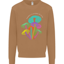 Freedom Is a State of Mind Magic Mushrooms Mens Sweatshirt Jumper Caramel Latte