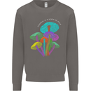 Freedom Is a State of Mind Magic Mushrooms Mens Sweatshirt Jumper Charcoal