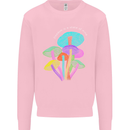 Freedom Is a State of Mind Magic Mushrooms Mens Sweatshirt Jumper Light Pink