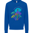 Freedom Is a State of Mind Magic Mushrooms Mens Sweatshirt Jumper Royal Blue
