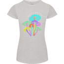 Freedom Is a State of Mind Magic Mushrooms Womens Petite Cut T-Shirt Sports Grey