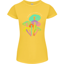 Freedom Is a State of Mind Magic Mushrooms Womens Petite Cut T-Shirt Yellow