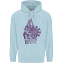 Freedom Machines Skull Childrens Kids Hoodie Light Blue