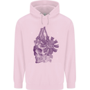Freedom Machines Skull Childrens Kids Hoodie Light Pink