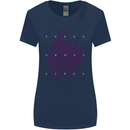Freedom Machines Skull Womens Wider Cut T-Shirt Navy Blue