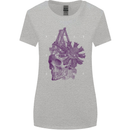 Freedom Machines Skull Womens Wider Cut T-Shirt Sports Grey