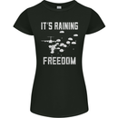 Freedom Parachute Regiment Para 1 2 3 4 SAS Womens Petite Cut T-Shirt Black