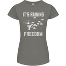 Freedom Parachute Regiment Para 1 2 3 4 SAS Womens Petite Cut T-Shirt Charcoal