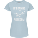 Freedom Parachute Regiment Para 1 2 3 4 SAS Womens Petite Cut T-Shirt Light Blue