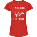Freedom Parachute Regiment Para 1 2 3 4 SAS Womens Petite Cut T-Shirt Red