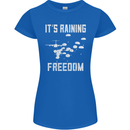Freedom Parachute Regiment Para 1 2 3 4 SAS Womens Petite Cut T-Shirt Royal Blue