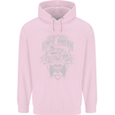 Freedom Wheels Cafe Racer Biker Motorcycle Mens 80% Cotton Hoodie Light Pink