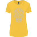 Freedom Wheels Cafe Racer Biker Motorcycle Womens Wider Cut T-Shirt Yellow