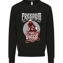 Freedom on Two Wheels Biker Motorbike Mens Sweatshirt Jumper Black