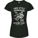Freestyling Snowboarding Snowboard Womens Petite Cut T-Shirt Black