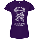 Freestyling Snowboarding Snowboard Womens Petite Cut T-Shirt Purple