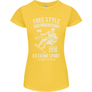 Freestyling Snowboarding Snowboard Womens Petite Cut T-Shirt Yellow