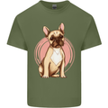 French Bulldog Mens Cotton T-Shirt Tee Top Military Green
