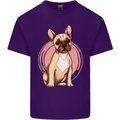 French Bulldog Mens Cotton T-Shirt Tee Top Purple