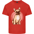 French Bulldog Mens Cotton T-Shirt Tee Top Red