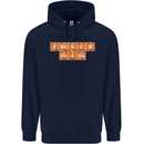 French Fries Periodic Table Chemistry Funny Childrens Kids Hoodie Navy Blue