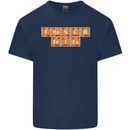 French Fries Periodic Table Chemistry Funny Mens Cotton T-Shirt Tee Top Navy Blue