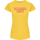 French Fries Periodic Table Chemistry Funny Womens Petite Cut T-Shirt Yellow