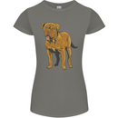 French Mastiff Dogue Bordeaux Dog Womens Petite Cut T-Shirt Charcoal