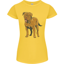 French Mastiff Dogue Bordeaux Dog Womens Petite Cut T-Shirt Yellow