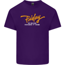 Friday My Second Favorite F Word Mens Cotton T-Shirt Tee Top Purple
