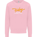 Friday My Second Favorite F Word Mens Sweatshirt Jumper Light Pink