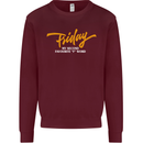 Friday My Second Favorite F Word Mens Sweatshirt Jumper Maroon