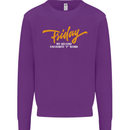Friday My Second Favorite F Word Mens Sweatshirt Jumper Purple