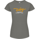 Friday My Second Favorite F Word Womens Petite Cut T-Shirt Charcoal