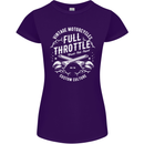 Full Throttle Motorcycle Biker Motorbike Womens Petite Cut T-Shirt Purple