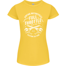 Full Throttle Motorcycle Biker Motorbike Womens Petite Cut T-Shirt Yellow
