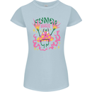Fungi Magic Mushrooms Trippy LSD Womens Petite Cut T-Shirt Light Blue