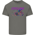 Funky Cycling Cyclist Bicycle Bike Cycle Mens Cotton T-Shirt Tee Top Charcoal