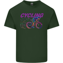Funky Cycling Cyclist Bicycle Bike Cycle Mens Cotton T-Shirt Tee Top Forest Green