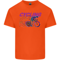 Funky Cycling Cyclist Bicycle Bike Cycle Mens Cotton T-Shirt Tee Top Orange