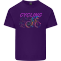 Funky Cycling Cyclist Bicycle Bike Cycle Mens Cotton T-Shirt Tee Top Purple