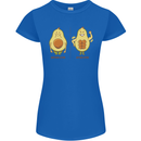 Funny Advacado Gym Bodybuilding Fitness Womens Petite Cut T-Shirt Royal Blue