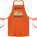 Funny Alcohol Caravanning Caravan Beer Cotton Apron 100% Organic Orange