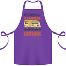Funny Alcohol Caravanning Caravan Beer Cotton Apron 100% Organic Purple