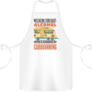Funny Alcohol Caravanning Caravan Beer Cotton Apron 100% Organic White