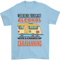 Funny Alcohol Caravanning Caravan Beer Mens T-Shirt Cotton Gildan Light Blue